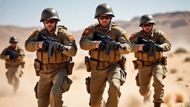 Ilustrasi tentara IDF masuki Kota Gaza. (Meta AI)